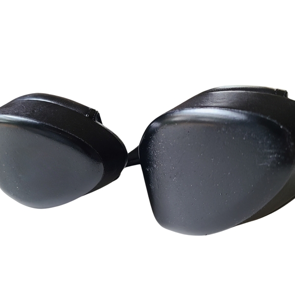 Yves SAINT LAURENT vtg *RARE* Platform Patent & Leather Ankle Strap Peep 36.5 - Picture 14 of 15